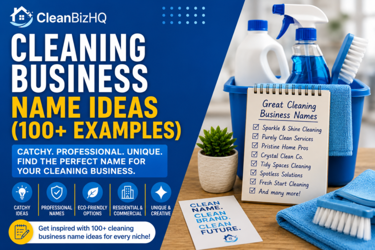 Cleaning Business Name Ideas: 100+ Examples to Inspire Your Brand
