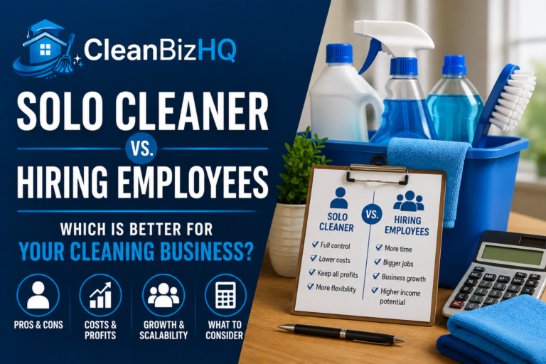 Solo cleaner vs hiring employees for a cleaning business